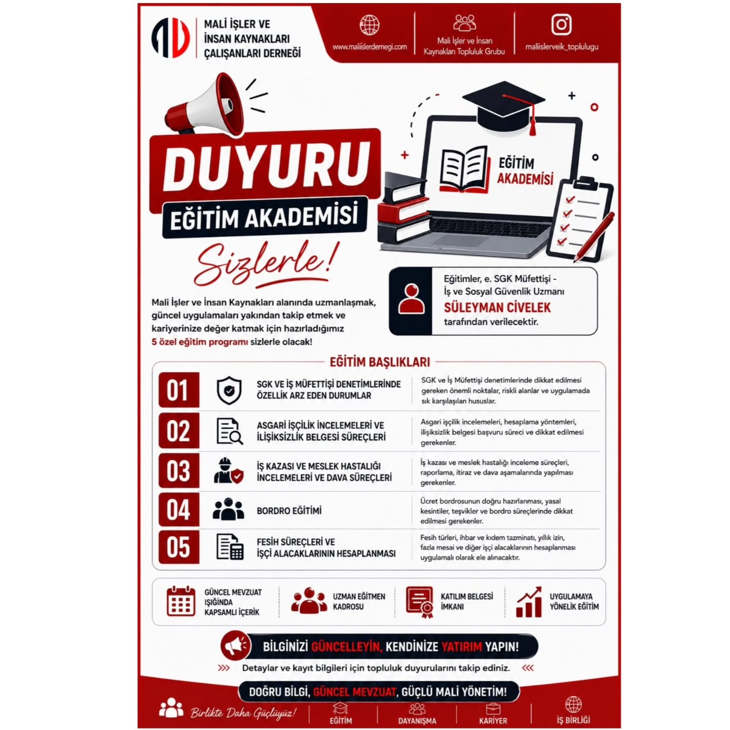 🎓 Eğitim Akademimiz Başlıyor!

Mali İşler ve İnsan Kaynakları alanlarında mesleki gelişimi…
