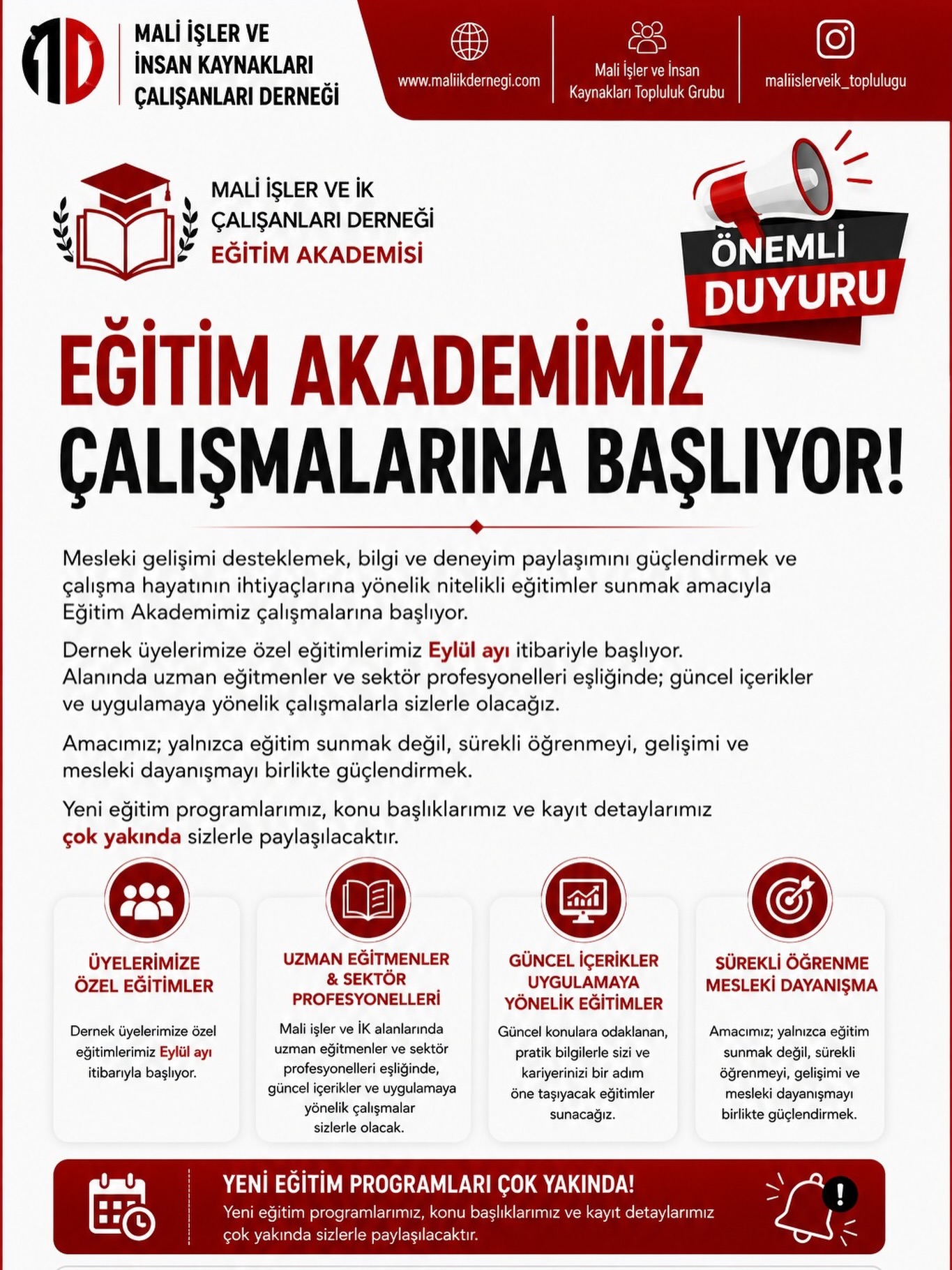 🎓 Mali İşler ve İK Çalışanları Derneği Eğitim Akademisi

Mesleki gelişimi desteklemek, bilgi ve…