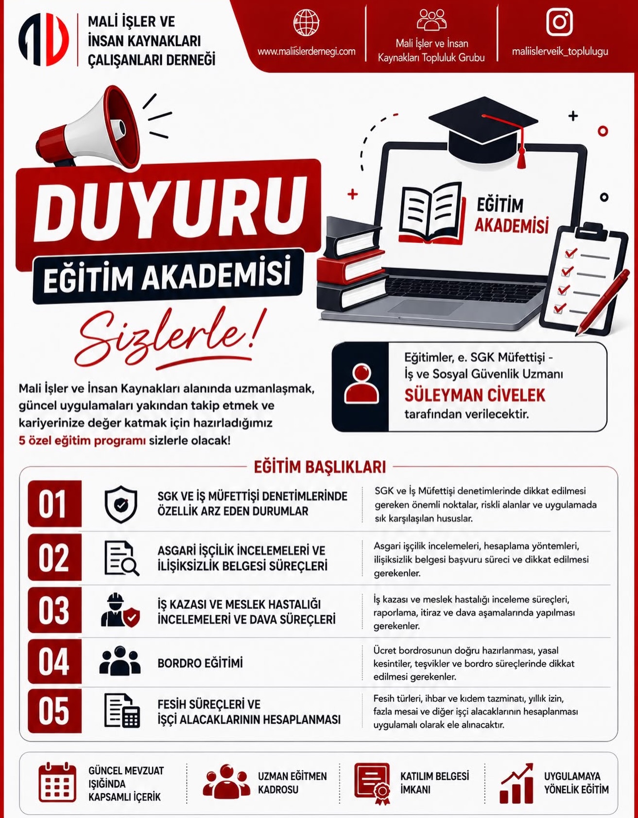 🎓 Eğitim Akademimiz Başlıyor!

Mali İşler ve İnsan Kaynakları alanlarında mesleki gelişimi…