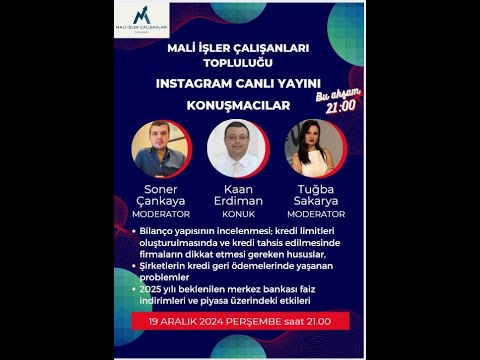 3- Finans; Kredi Limitleri, Bilanço Beklentileri, 2025 yılı TCMB Faizlerinin Etkisi