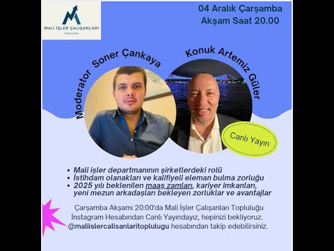2- Mali İşlerin Şirk. Rolü ve 2025 Maaş Bekl. Canlı Yayını Soner ÇANKAYA Artemiz GÜLER 04.12.2024